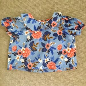 Rifle Paper Co. fabric Peter Pan collar blouse top
